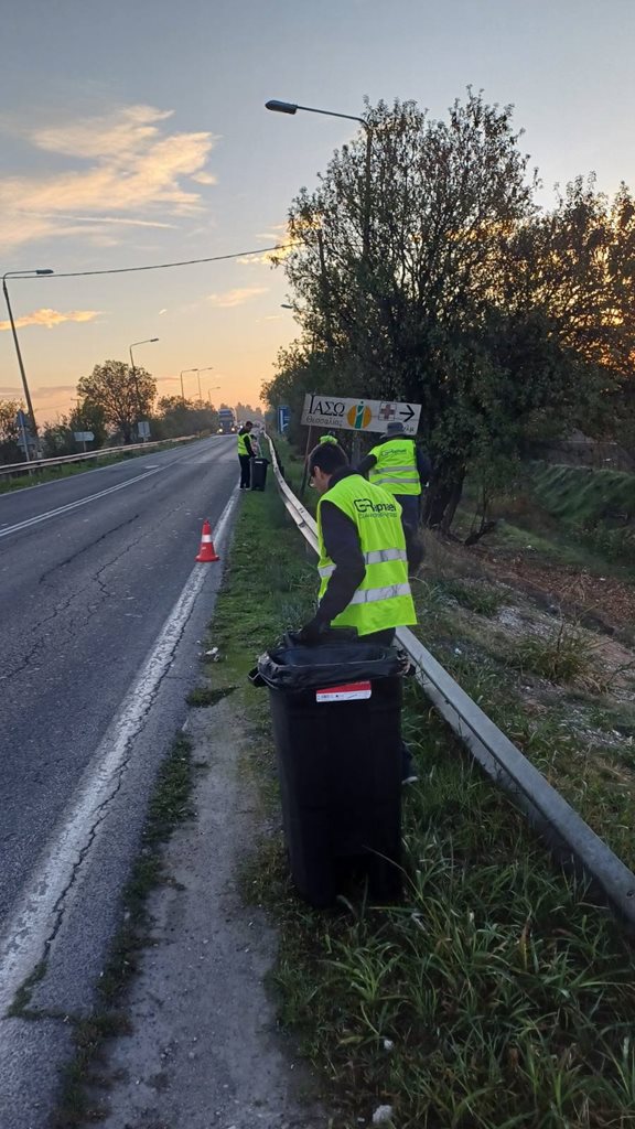 Στιγμιότυπο από τον καθαρισμό οδικών δικτύων