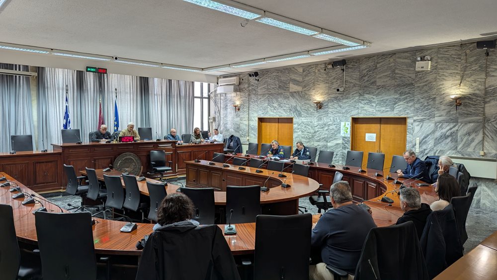 Στιγμιότυπο από την συνεδρίαση του ΤΕΣΟΠΠ Δήμου Λαρισαίων